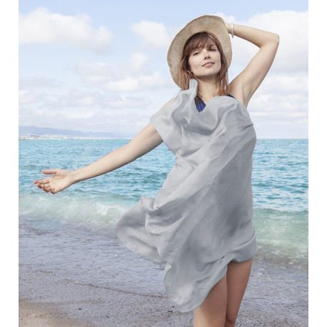 Fular seda Gris.Pareo Chal. 110x180cm.