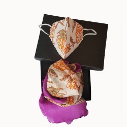 Silk mask and scarf  set
